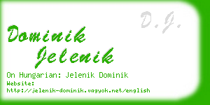 dominik jelenik business card